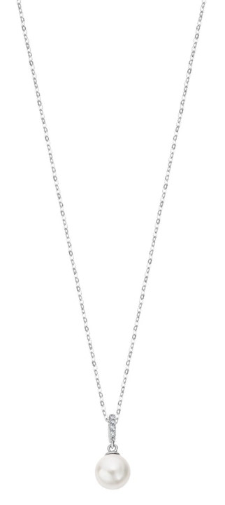 Obrazek LOTUS SILVER naszyjnik PEARLS