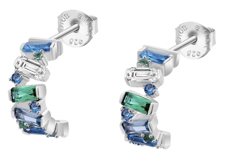 Obrazek LOTUS SILVER kolczyki 