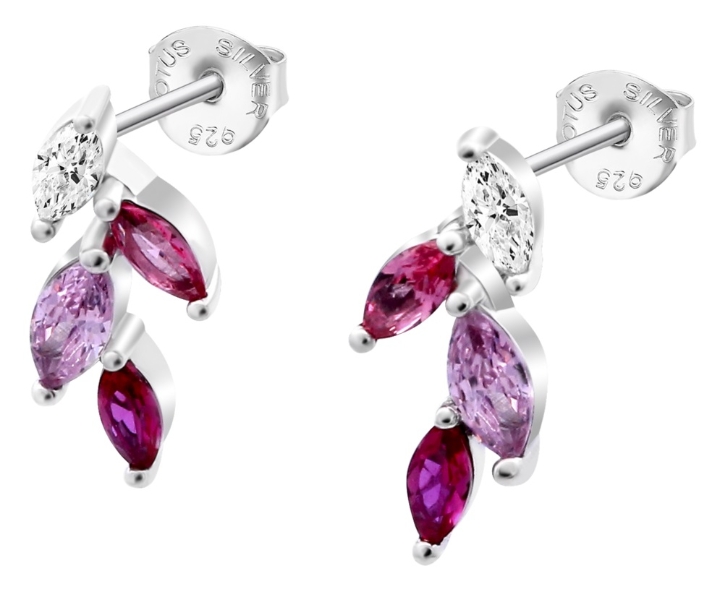 Obrazek LOTUS SILVER kolczyki 