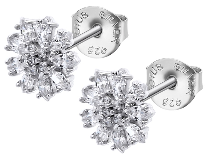 Obrazek LOTUS SILVER kolczyki 