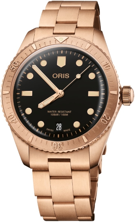 Obrazek Oris Divers Sixty-Five Sepia