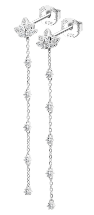 Obrazek LOTUS SILVER kolczyki PURE ESSENTIAL