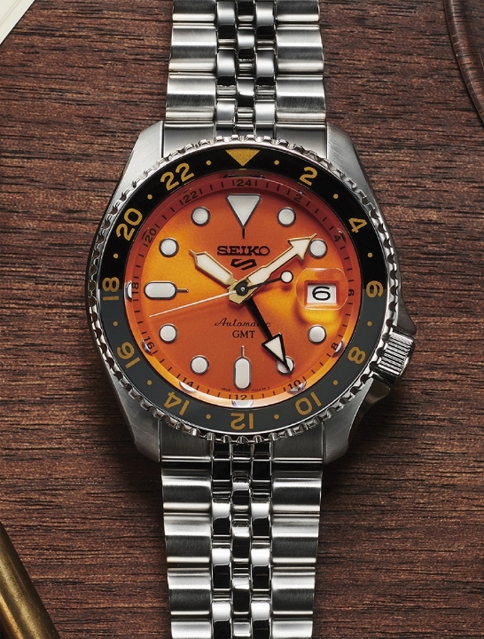 Obrazek Seiko 5 Sports 'Mikan Orange' GMT