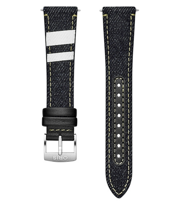 Obrazek pasek materiałowy denim niebieski