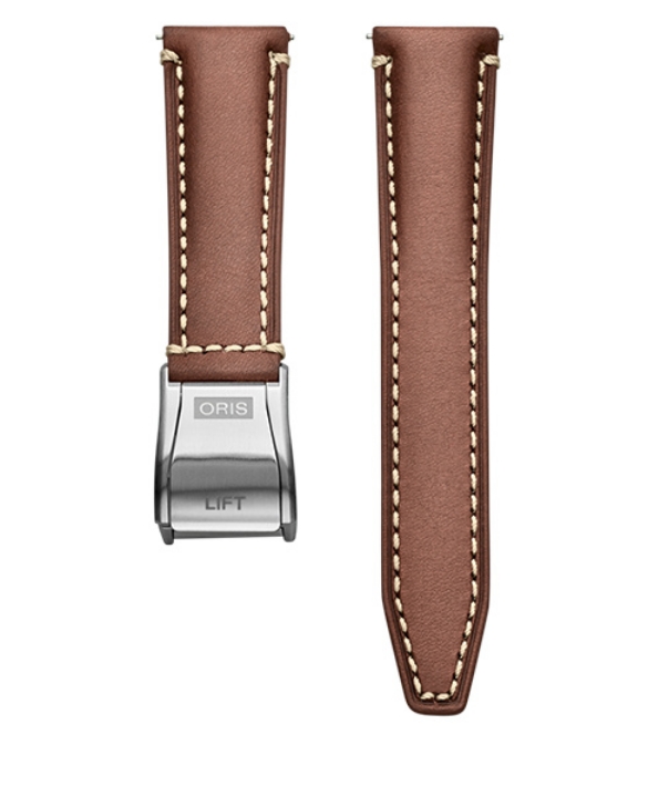 Obrazek Brązowy skórzany pasek z zapinką