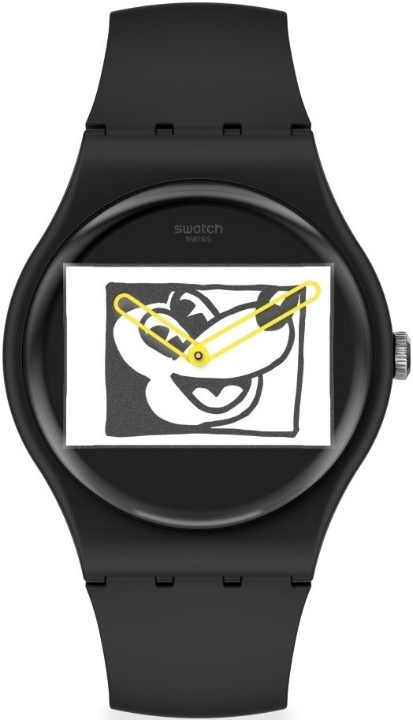 Obrazek Swatch Mickey Blanc Sur Noir