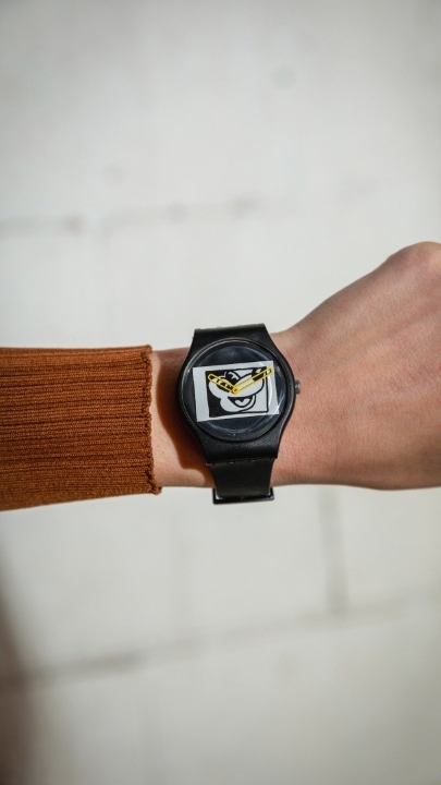 Obrazek Swatch Mickey Blanc Sur Noir