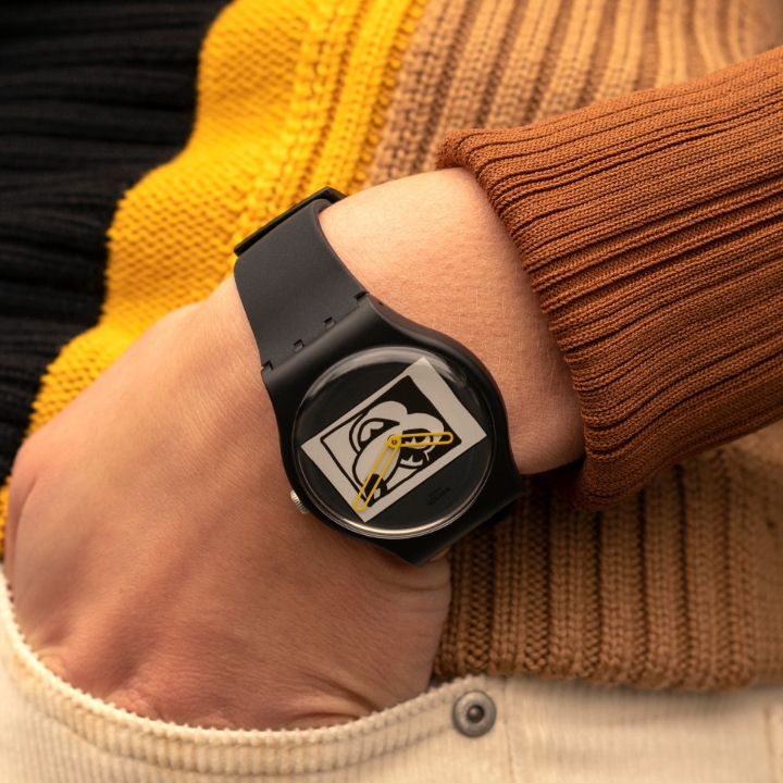 Obrazek Swatch Mickey Blanc Sur Noir