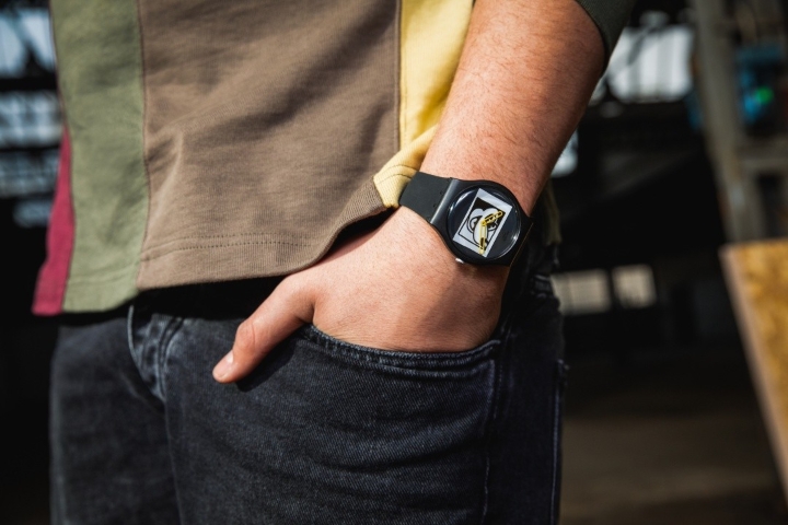 Obrazek Swatch Mickey Blanc Sur Noir