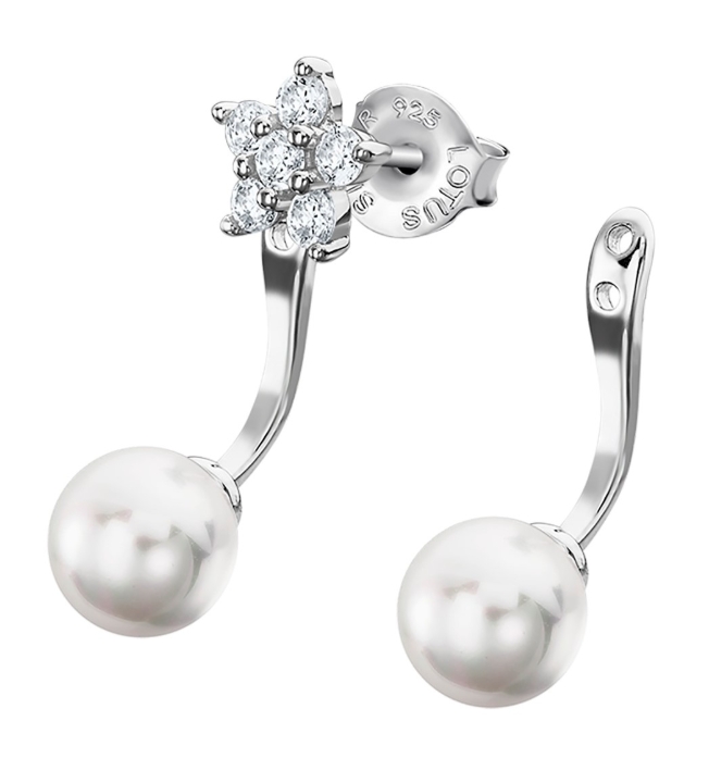 Obrazek LOTUS SILVER kolczyki 