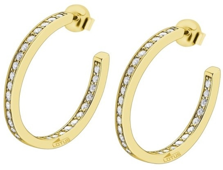 Obrazek LOTUS SILVER kolczyki HOOPS