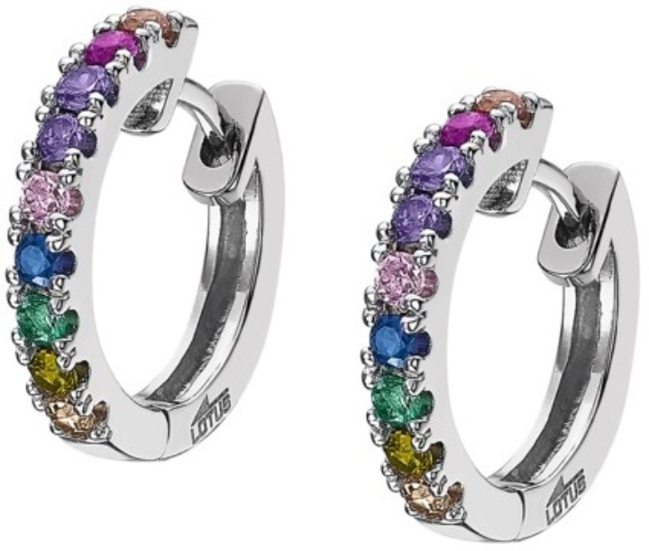 Obrazek LOTUS SILVER kolczyki IT GIRL