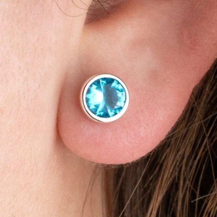 Obrazek LOTUS SILVER kolczyki 