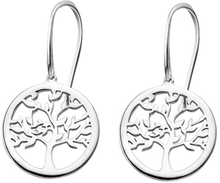 Obrazek LOTUS SILVER kolczyki TREE OF LIFE