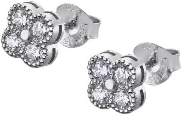 Obrazek LOTUS SILVER kolczyki 