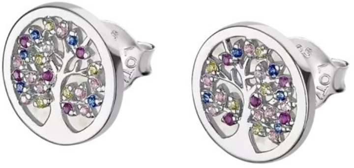 Obrazek LOTUS SILVER kolczyki IT GIRL