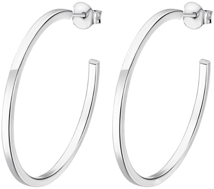 Obrazek LOTUS SILVER kolczyki HOOPS