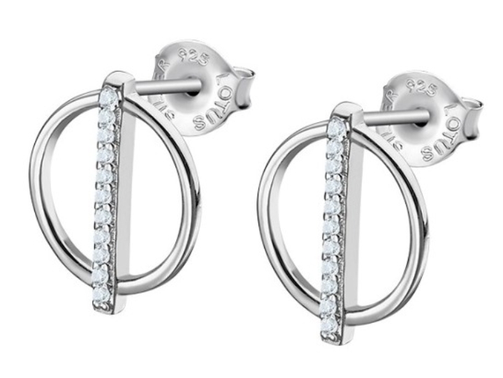 Obrazek LOTUS SILVER kolczyki TRENDY