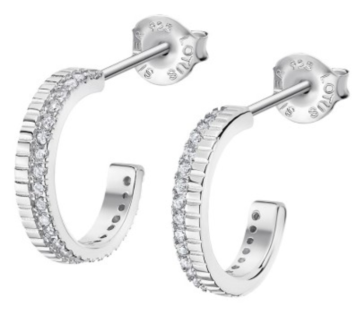 Obrazek LOTUS SILVER kolczyki IT GIRL