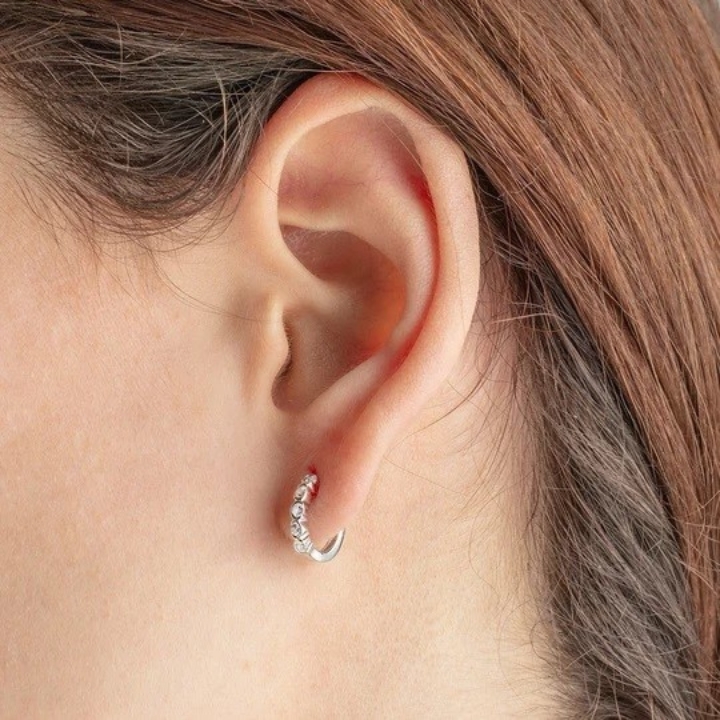 Obrazek LOTUS SILVER kolczyki ESSENTIALS