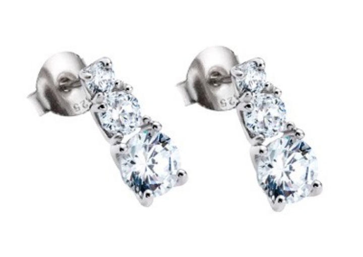 Obrazek LOTUS SILVER kolczyki 