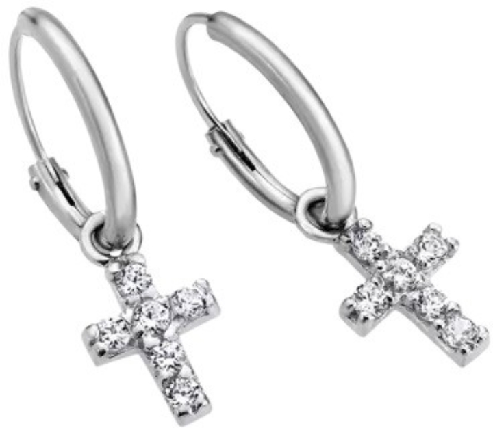 Obrazek LOTUS SILVER kolczyki 