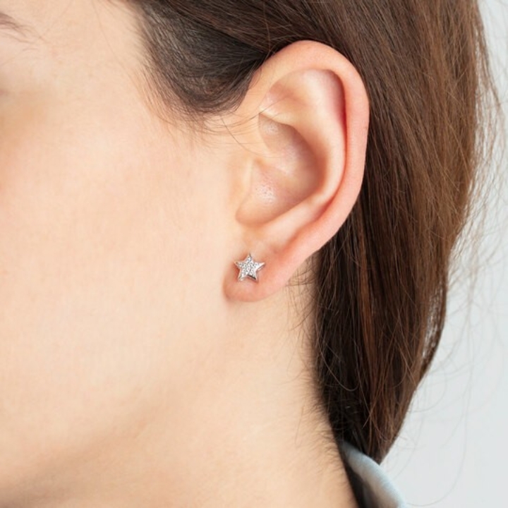 Obrazek LOTUS SILVER kolczyki MYSTIC