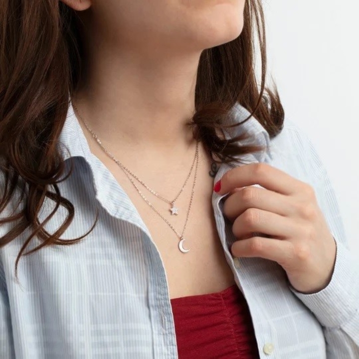 Obrazek LOTUS SILVER naszyjnik TRENDY