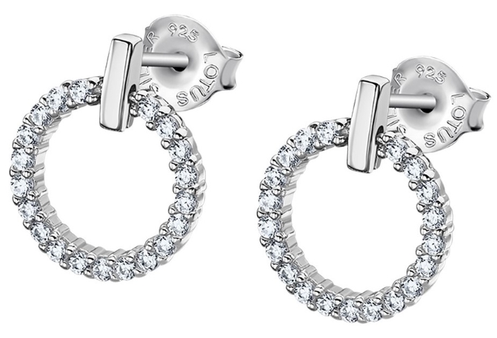 Obrazek LOTUS SILVER kolczyki 