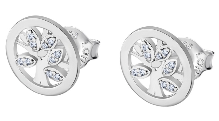 Obrazek LOTUS SILVER kolczyki MYSTIC