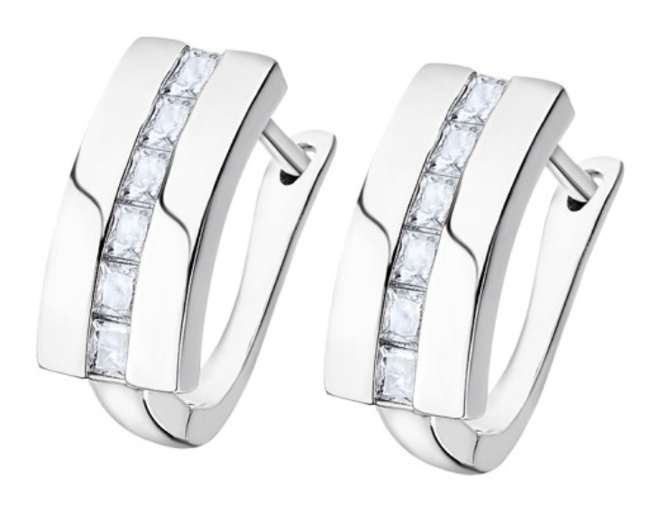 Obrazek LOTUS SILVER kolczyki PURE ESSENTIAL