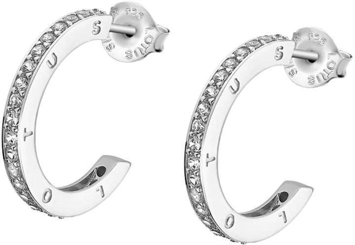 Obrazek LOTUS SILVER kolczyki HOOPS