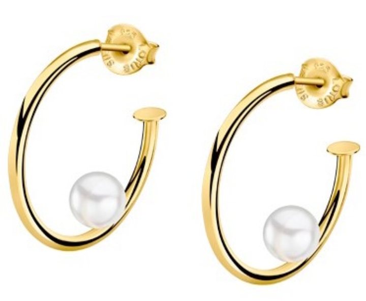 Obrazek LOTUS SILVER kolczyki PEARLS