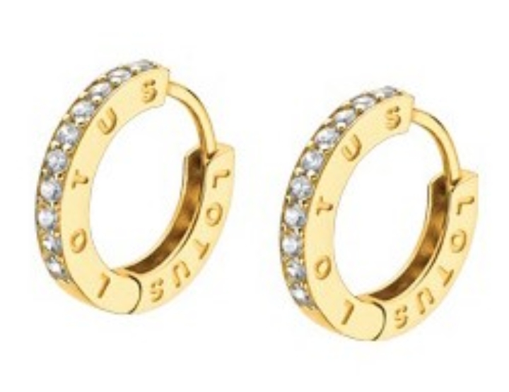 Obrazek LOTUS SILVER kolczyki HOOPS