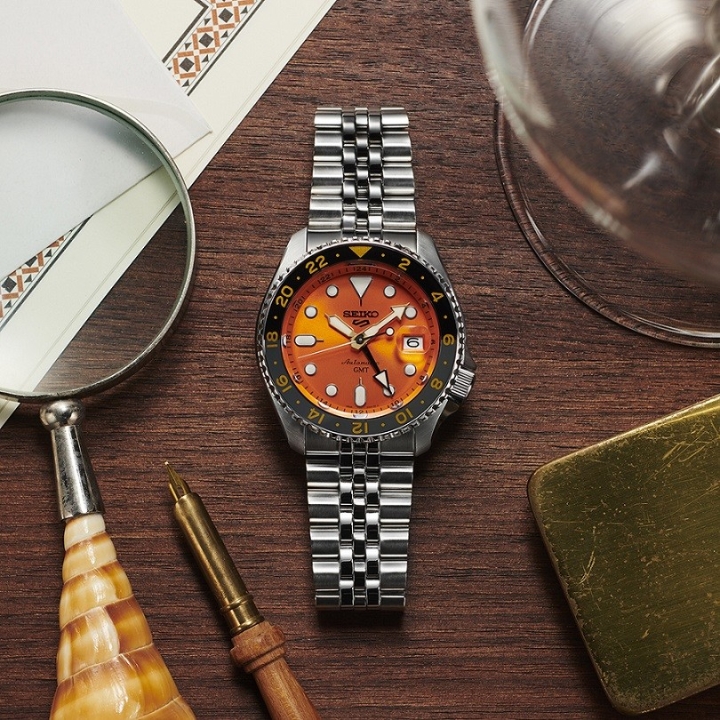 Obrazek Seiko 5 Sports 'Mikan Orange' GMT