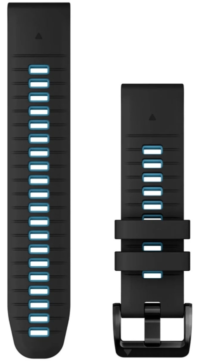 Obrazek Pasek Garmin QuickFit Black/Blue Silicone 22