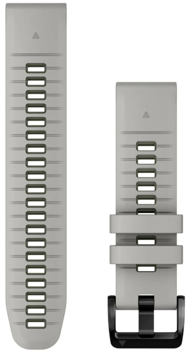 Obrazek Pasek Garmin QuickFit Misty Grey/Dark Green Silikon 22