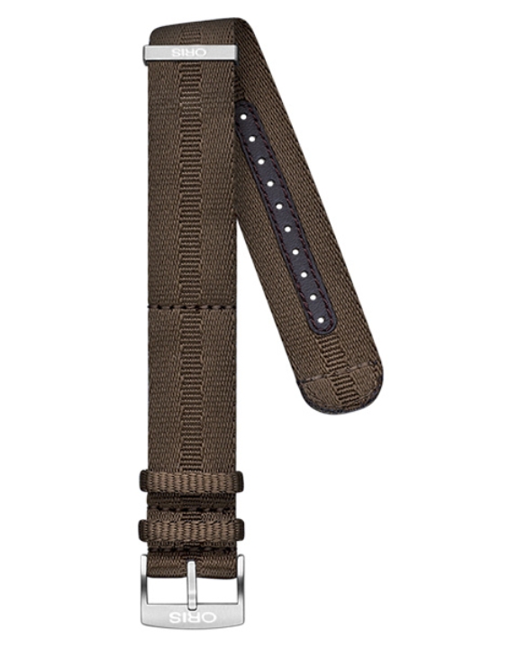 Obrazek Pasek materiałowy brązowy ze sprzączką