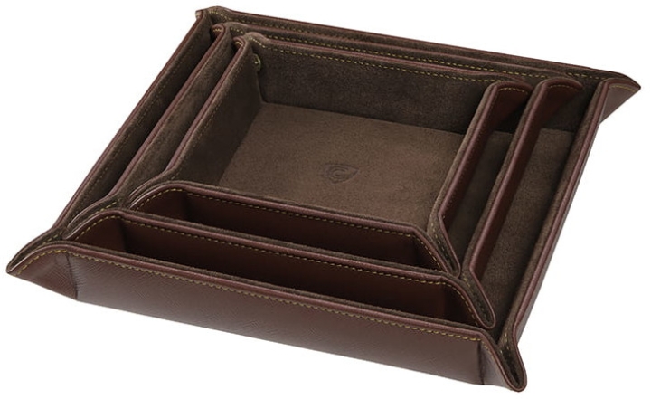 Obrazek COSMA DESIGN TRAY SET BRĄZ ZAMSZ-SKÓRA