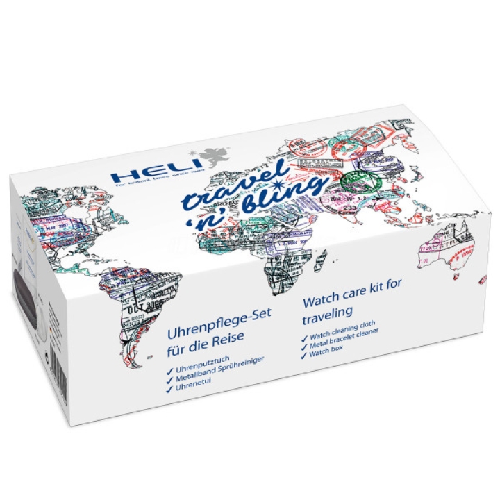 Obrazek Zestaw do pielęgnacji zegarków z ściereczką do zegarków, środkiem do czyszczenia i etui