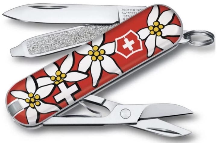 Obrazek Scyzoryk Victorinox Classic SD, 58mm, Celidor, "Edelweiss"