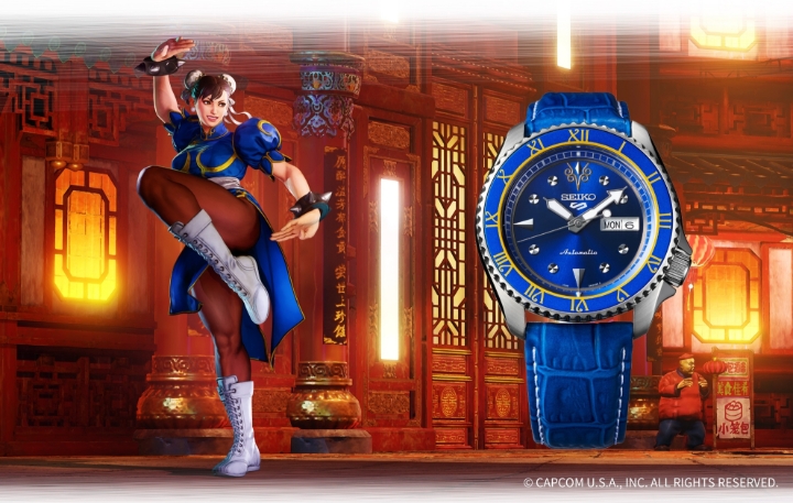 Obrazek Seiko 5 Sports Street Fighter V Limited Edition CHUN-LI - Blue Jade
