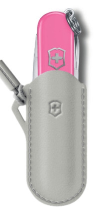 Obrazek Set Scyzoryk Victorinox ze skórzanym etui Classic SD 58, Cherry Blossom