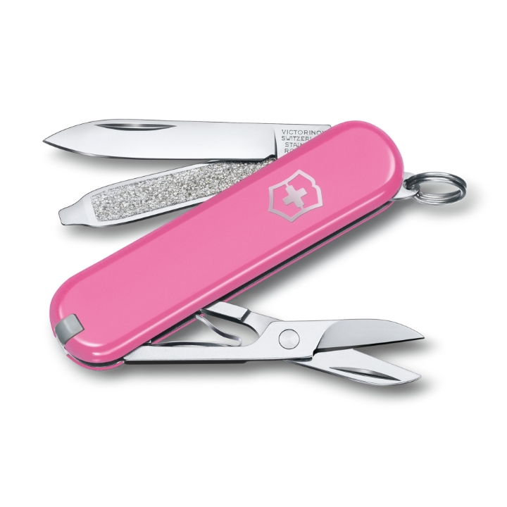 Obrazek Set Scyzoryk Victorinox ze skórzanym etui Classic SD 58, Cherry Blossom