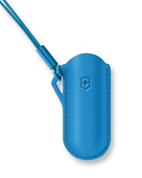 Obrazek Set Scyzoryk Victorinox ze skórzanym etui Classic SD 58, Dark Illusion