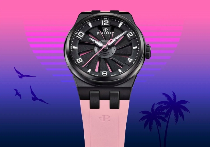 Obrazek Perrelet Turbine 41 Titanium Pink Flamingo