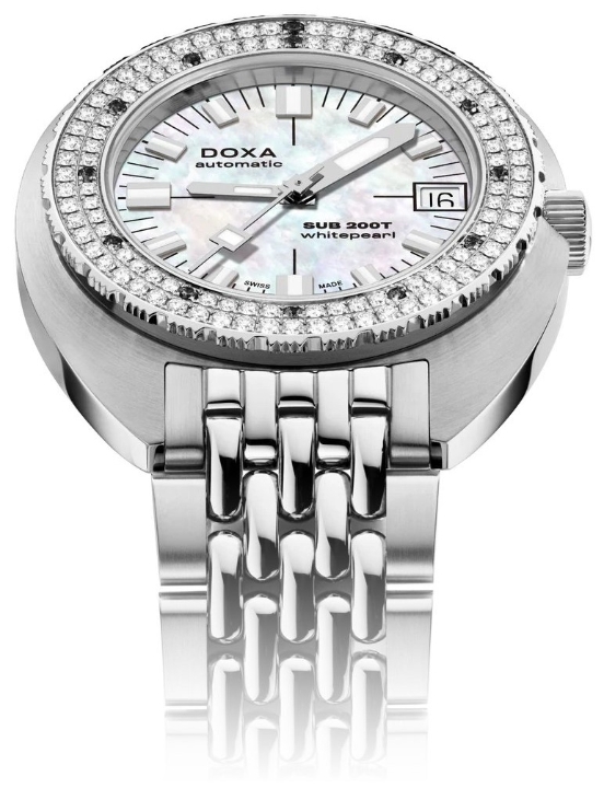 Obrazek DOXA Doxa SUB 200T Diamonds Whitepearl