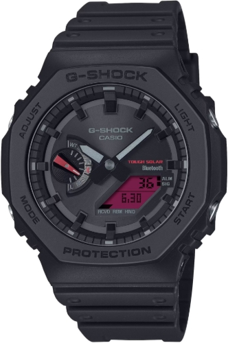 Casio G-Shock Carbon Core Guard Tough Solar Bluetooth Black and Bold Red