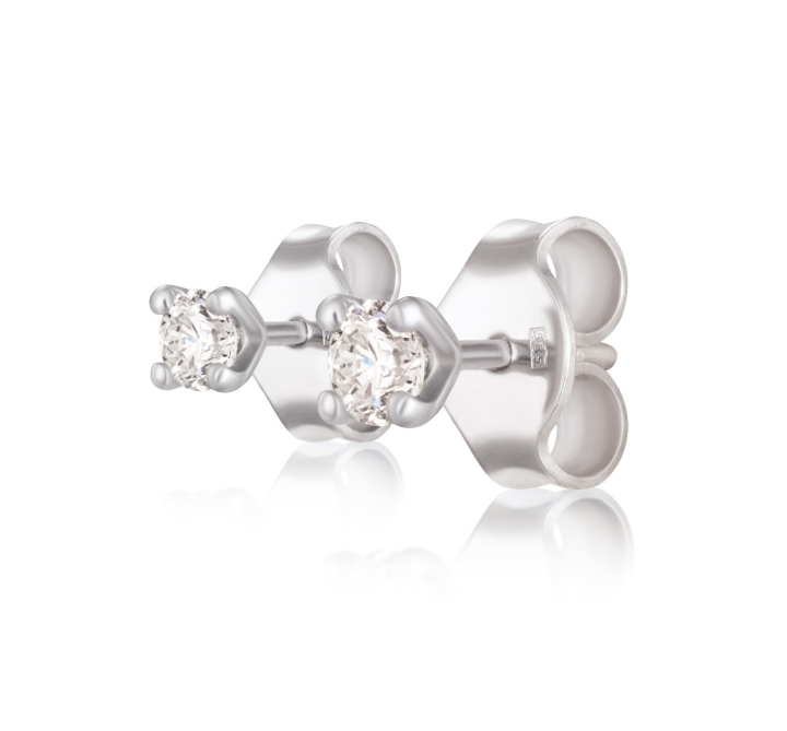 Obrazek Kolczyki LOEE Essence z białego złota z diamentami