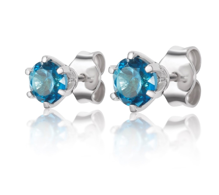 Obrazek Kolczyki LOEE Palette z białego złota z topazami